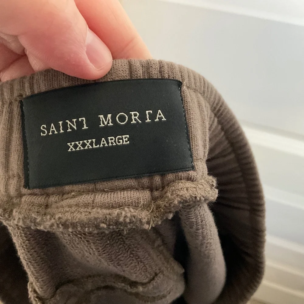 Saint Morta Men’s Cotton Sweatshorts - Brown/White - Size 3X - Picture 7 of 9